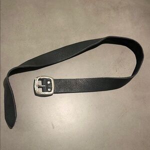 Black Real Italian Leather Belt
